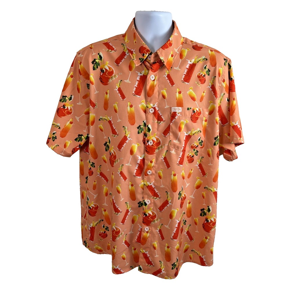 Dixxon Flannel Co Shirt Mens Sz L The Hangover Orange Brunch Bloody Mary Mimosas